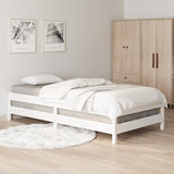 Stack Bed without Mattress White 100x200 cm Solid Wood Pine 820388