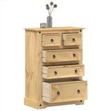 Chest of Drawers Corona 80x43x114 cm Solid Wood Pine 4005671