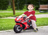 6V Honda Licensed Kids Motorcycle w/ Music, Training Wheels - Red T3398P348323