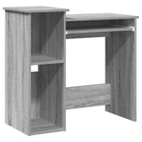 Desk with Shelves Grey Sonoma 84x40x78 cm Engineered Wood 860450