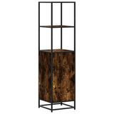 Highboard Smoked Oak 35.5x35x139 cm Engineered Wood and Metal 849046