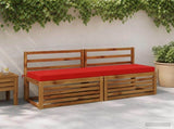 2-Piece Bench Cushions SOEST 2 pcs 100% Polyester Red 949943