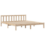 Bookcase Bed without Mattress 180x200 cm Super King Solid Wood Pine 3321749
