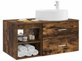Bathroom Furniture Set 2 pcs Smoked Oak Engineered Wood 3403932