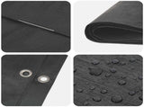 Tarpaulin with Eyelets Anthracite Grey 8 x 12 m 90 gsm PE 42039446