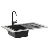 Sink Black 780 x 500 mm 80% Quartz and 20% Resin 42028392