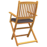 Folding Chair 8 pcs Grey 49 x 57.5 x 92cm Solid Acacia wood 3329132