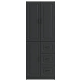 Cabinet Set 2 pcs Black Engineered Wood 3416980