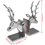 Bookends Deer 2 pcs Aluminium Silver 243478