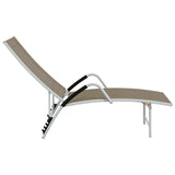 Sun Lounger Taupe Textilene, Aluminium Standard 310523