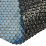 Floating PE Solar Pool Film 1200x600 cm Black and Blue 92994