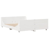 Bed Frame without Mattress White 120x200 cm Solid Wood Pine 3306463
