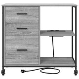 Cabinet with Charging Station Grey Sonoma 76 x 41 x 72 cm 859838