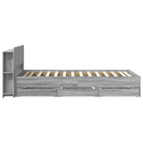 Bed Frame with Storage Grey Sonoma 90 x 200 cm Engineered Wood 3433933