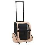 Foldable Multipurpose Pet Trolley Beige 170192