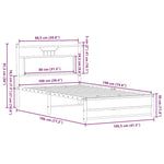 Bed Frame without Mattress Brown Oak 100x190 cm Engineered Wood 4107010