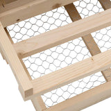 Chicken Laying Nest 2 Compartments 63x40x65 cm Solid Pine Wood 170651