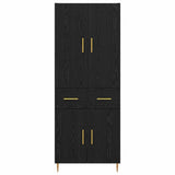 Highboard Black Oak 69.5 x 34 x 180 cm Engineered Wood 3416125