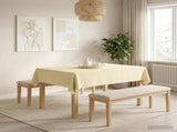Table Cloth 5 pcs Cream White 140 x 180 cm Polyester 42040223