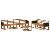 Outdoor Sofa Set 7 pcs Natural Solid Acacia Wood 3385040