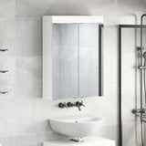 Bathroom Mirror Cabinet TULUM High Gloss White Engineered Wood 880365