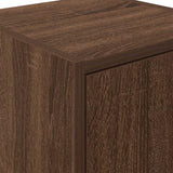 ZNTS Garage Wall Cabinets 2 pcs Brown Oak Engineered Wood 860620