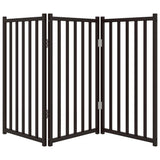 Dog Gate Foldable 3 Panels Black 150 cm Solid Wood Fir 352286