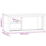 Kitchen Wall Cabinet with Sliding Doors Stainless Steel 376443