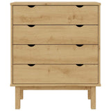 Drawer Cabinet OTTA 76.5x39.5x90cm Solid Wood Pine 348582
