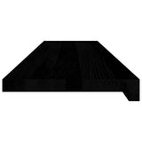 Stair Treads 4 pcs Brown Black 100x30x2 cm Solid Wood Oak 3283022
