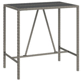 7 Piece Garden Bar Set with Cushions Grey Poly Rattan 3203922