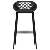 7 Piece Bar Set White and Black 3057417