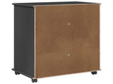 Rolling Cabinet Grey 63.5 x 39 x 79 cm Solid Pine Wood 42028362