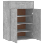 Shoe Cabinet Concrete Grey 60x35x84 cm Engineered Wood 801075