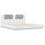 Bed Frame with LED without Mattress White 180x200 cm Super King 3209989