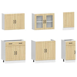 7 Piece Kitchen Cabinet Set Lucca Sonoma Oak Engineered Wood 3314744