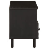 TV Cabinet Black 100x33x46 cm Solid Wood Mango 356837