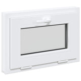 Tilt Basement Window RISOR 60 x 45 cm PVC and Clear Plain Glass 42047769