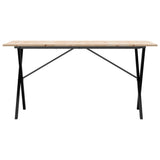 Dining Table X-Frame 160x80x75 cm Solid Wood Pine and Steel 3282699
