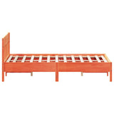 Bed Frame without Mattress Wax Brown 135x190 cm Double Solid Wood Pine 842669