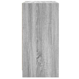 Side Cabinet with Glass Doors Grey Sonoma 68x37x75.5 cm 836383