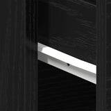 Bedside Cabinet 2 pcs Black Oak 40 x 30 x 39 cm Engineered Wood 862575