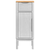 Bathroom Cabinet FLORO White 35 x 30 x 90 cm Solid Pine Wood 42011238