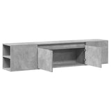 TV Wall Cabinet with LED Concrete Grey 180x31x39.5 cm 3307957