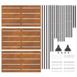 Privacy Screen Grey 100 x 50 x 180 cm Weathering Steel 868569