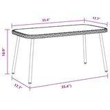 Coffee Table Brown and Black 90 x 45 x 43 cm 4108268