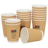 Paper Coffee Cups 500 pcs 12oz 300ml Brown 4102800