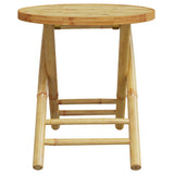 3 Piece Folding Bistro set with Dark Grey Cushions Bamboo 3208938