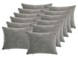 Cushion Cover 12 pcs HEERLEN Dark Grey 40 x 40 cm 908502