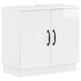 2 Piece Bathroom Cabinet Set HOORN High Gloss White 3418039